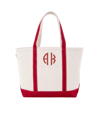 Medium Classic Tote in Red featuring durable heavyweight canvas, reinforced shoulder straps, and a spacious open interior.