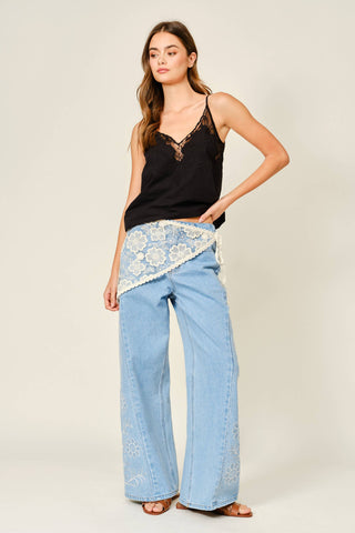 Addison Lace Skirt - White