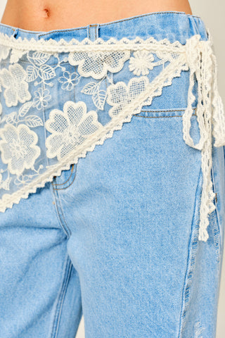 Addison Lace Skirt - White