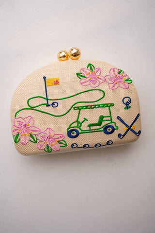 Golf Embroidered Clutch