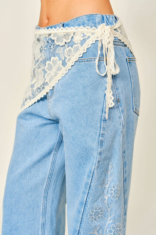 Addison Lace Skirt - White