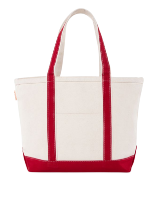 Medium Classic Tote in Red featuring durable heavyweight canvas, reinforced shoulder straps, and a spacious open interior.