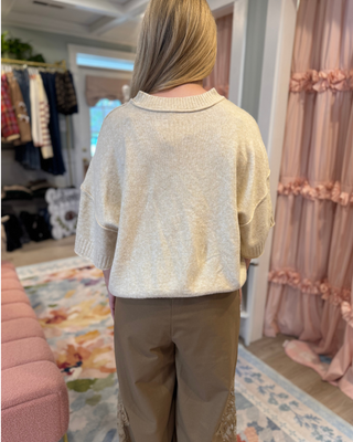 Hadley Horseshoe Embroidered Sweater,  Cinnamon