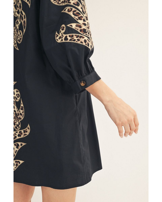 Kate Embroidered Baroque Applique Shift Dress
