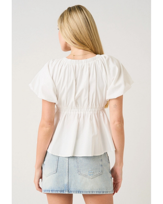 Avery Puff Sleeve Babydoll Blouse