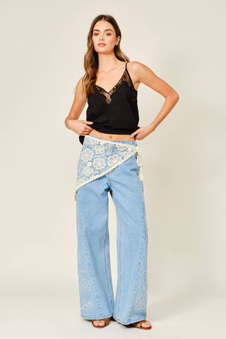 Addison Lace Skirt - White