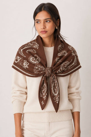 Bianca Knit Scarf - Paisley